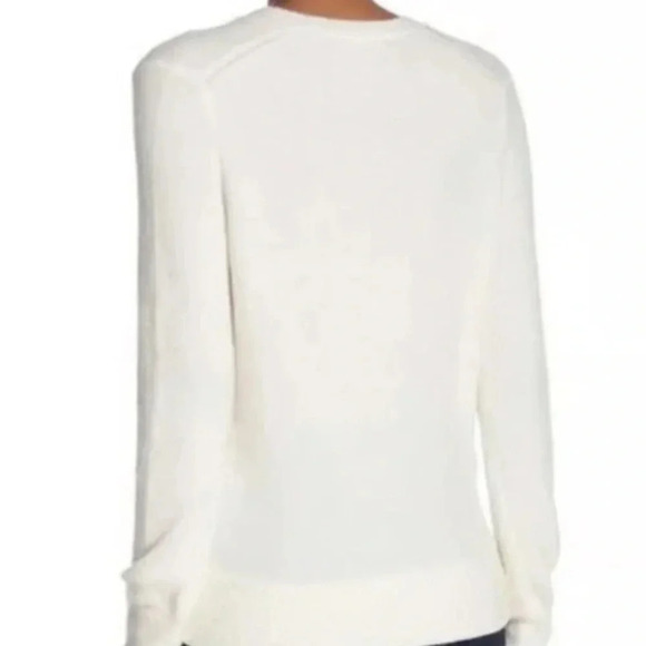 Madewell Wrap Front Merino Wool Alpaca Blend Sweater Cream Size S - Picture 2 of 7